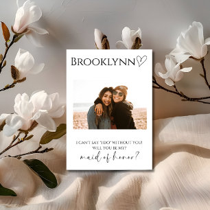 Frieri Photo Maid of honor-kort Inbjudningar