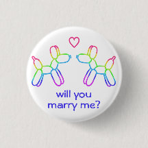 Frieri Rainbow Balloon Hundar i Kärlek-knapp