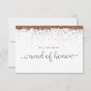 Frieri ro Guld Glitter Maid of honor Anteckningskort