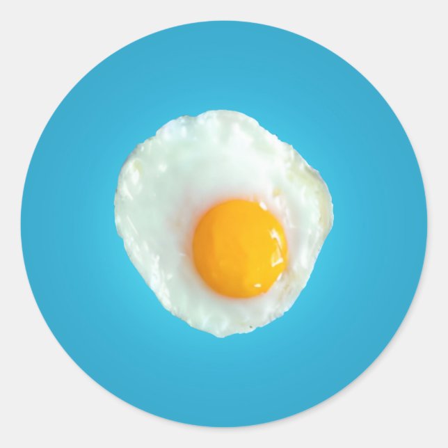 Fries Egg Runt Klistermärke (Framsida)