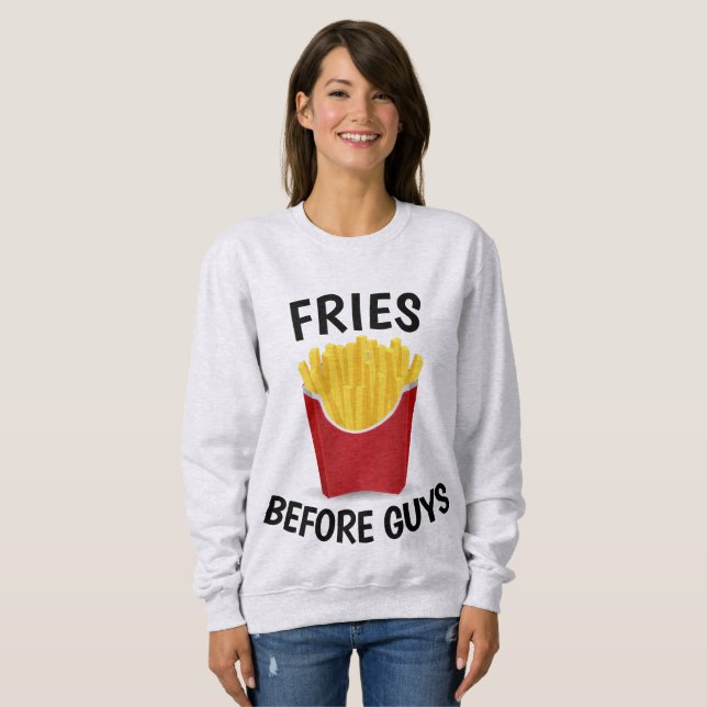 FRIES FÖRE GUYS Funny T-Shirts (Hel framsida)