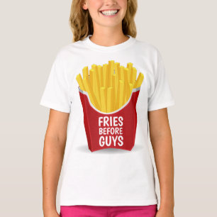 FRIES FÖRE GUYS LUNGA flickor T-Shirts