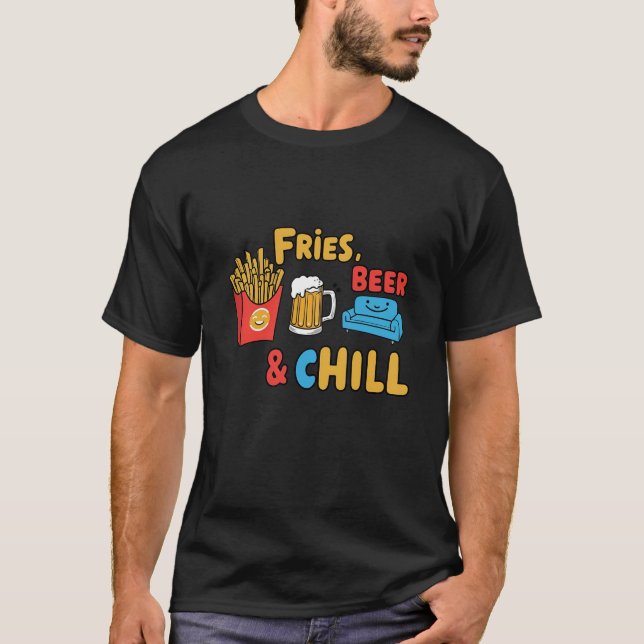 Fries, öl och kyla t shirt (Framsida)