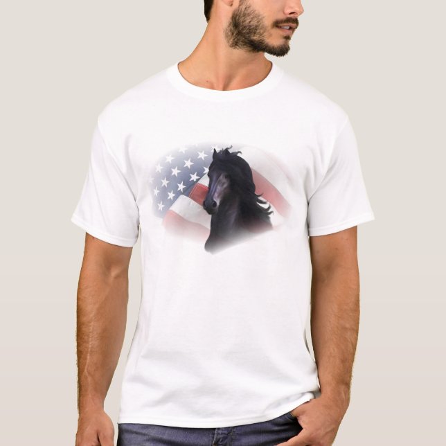 Fries paard tee shirt (Framsida)