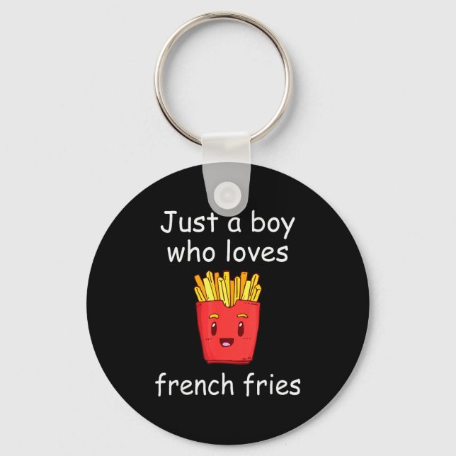 Fries Shirt Funny French Fries Lover Cool French F Nyckelring (Framsida)
