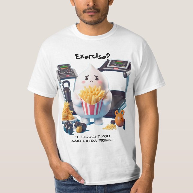 Fries vs. Fitness T Shirt (Framsida)