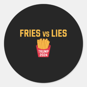 Fries Vs Ljuger Trump 2024 Trump 2024 Fries Vs Lig Runt Klistermärke