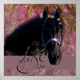 Friesian DIAMOND Porträtt - Poster