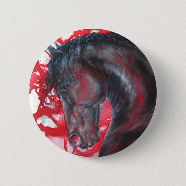 Friesian Fury Button Pin Knapp (Framsida)