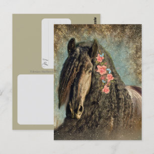 Friesian-häst - vykort
