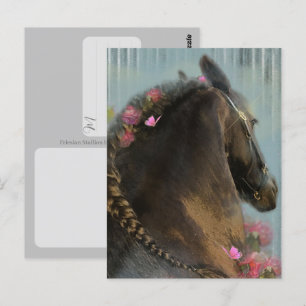 Friesian-häst - vykort