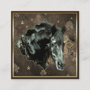 Friesian Horse - Affärskort Fyrkantigt Visitkort