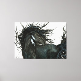 Friesian Horse by Bihrle Canvastryck