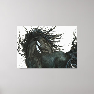 Friesian Horse by Bihrle Canvastryck