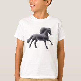 Friesian Horse Galloping Kids Sweatshirt Tee Shirt