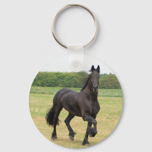 Friesian Horse Keychain Nyckelring