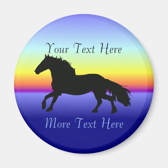 Friesian Horse Magnet (Framsidan)
