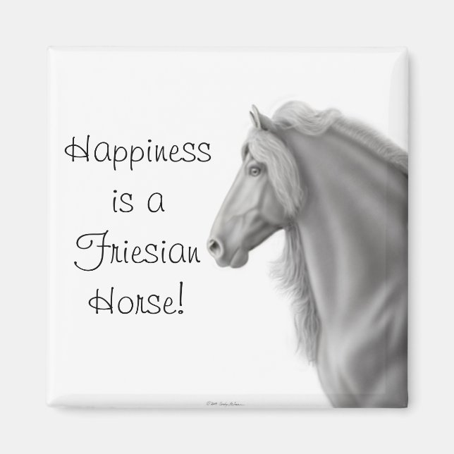 Friesian Horse Magnet (Framsidan)