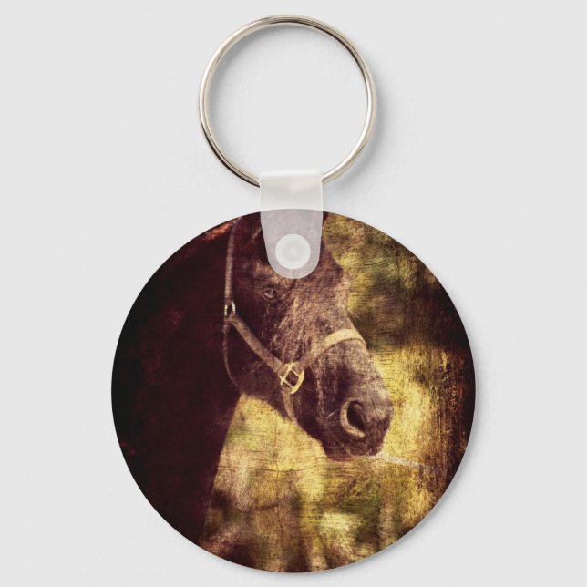 Friesian Horse Nyckelring (Framsida)