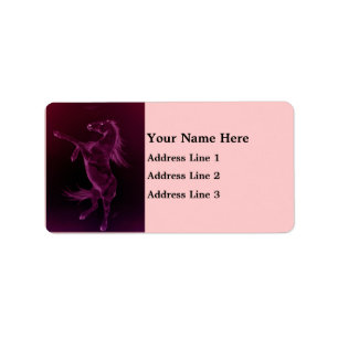 Friesian Horse Rearing Address Label Adressetikett
