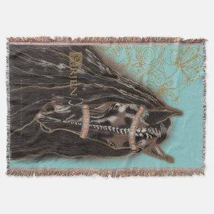 Friesian Horse - Throw Blanket Mysfilt