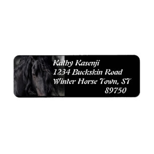 Friesianen avbildar returadress etikett