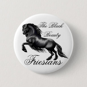 Friesianer, svarta brev knapp