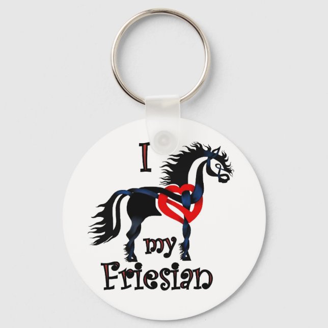 friesianhäst, celtic design nyckelring (Framsida)