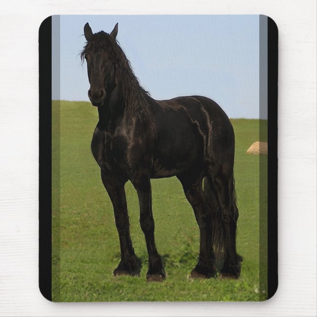 Friesianhäst Mousepad #9 Musmatta (Framsidan)