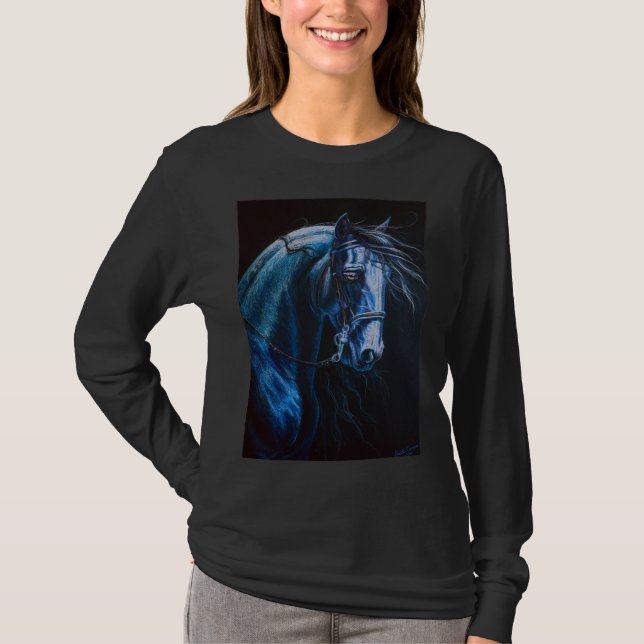 Friesianhäst Tee Shirt (Framsida)