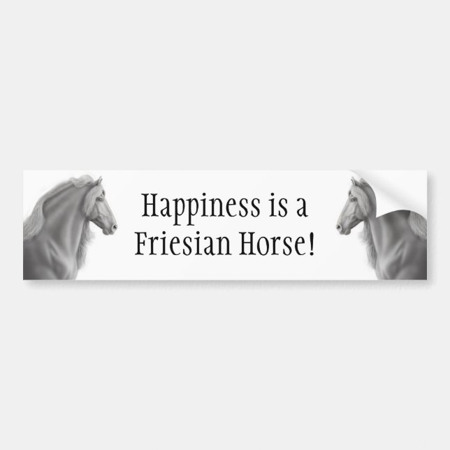Friesianhästbildekal Bildekal (Framsidan)
