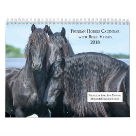 Friesianhästkalender med bibelVerses Kalender