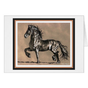 Friesianhästkort Hälsningskort
