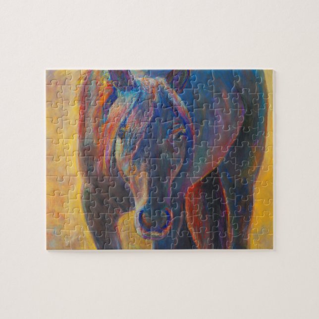 Friesianhästpussel Pussel (Horisontell)