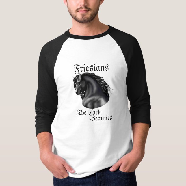 Friesians de svart skönhetarna tee (Framsida)