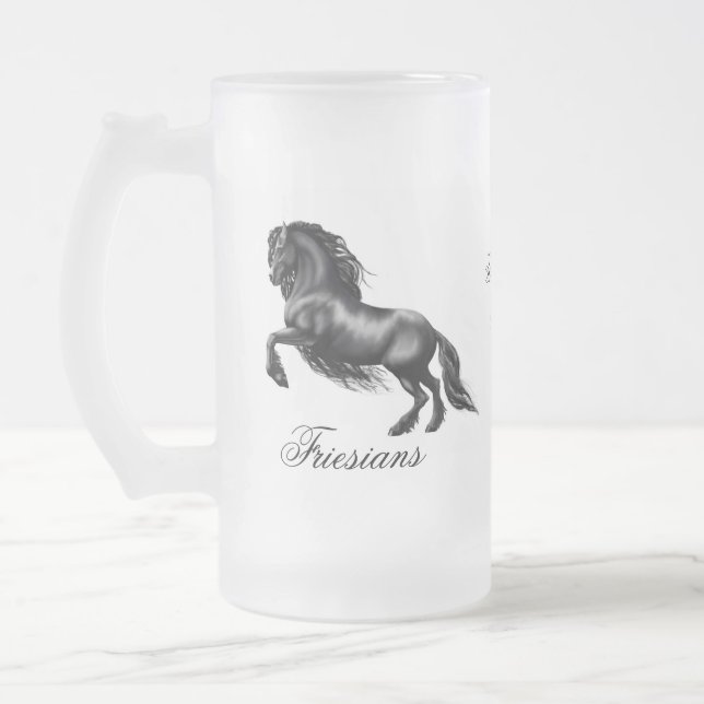 Friesians svartbrev frostat ölglas (Vänster)