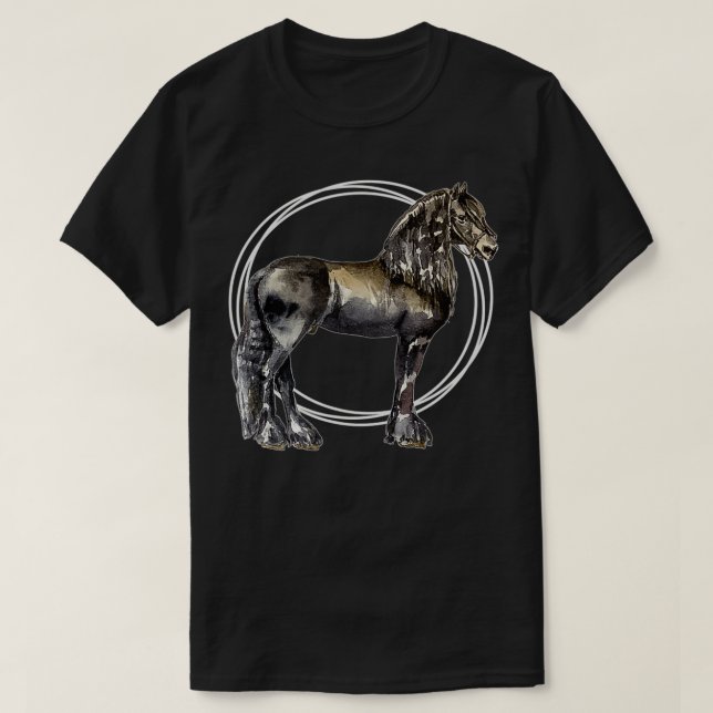 Friesisk häst t shirt (Design framsida)