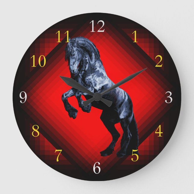 Friesisk hingst guld silver stor klocka (Framsida)