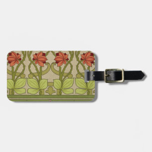 Frieze Border Art Nouveau Blommig Bagagebricka