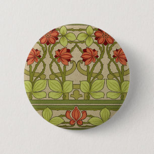 Frieze Gräns Art nouveau Blommigt Knapp