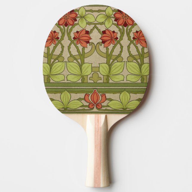 Frieze Gräns Art nouveau Blommigt Pingisracket (Framsidan)