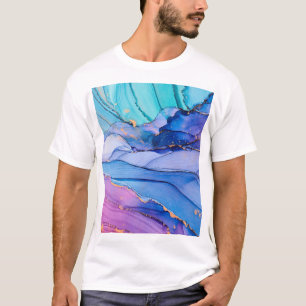 Friflytande struktur, lyxkonst för abstrakt. t shirt