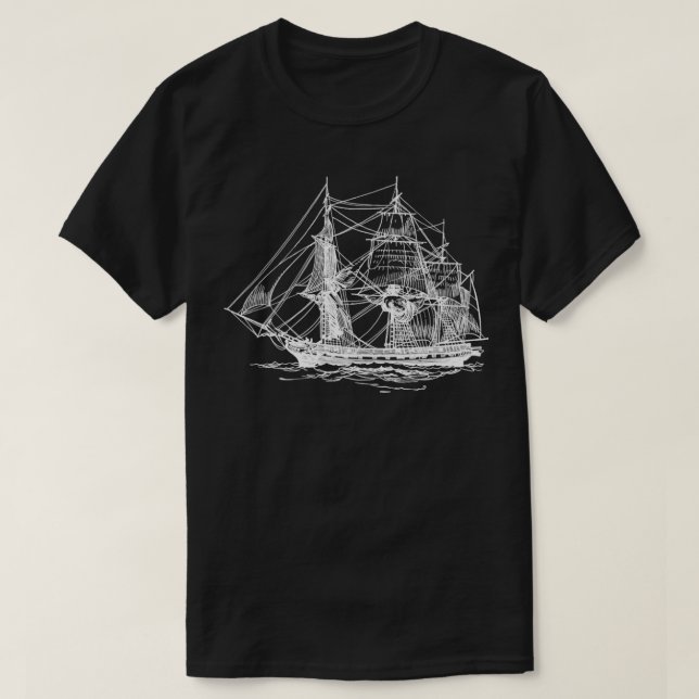Frigate Sailing Frakt T Shirt (Design framsida)