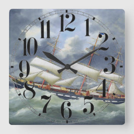 Frigate Training frakt Atalanta 1885 Fyrkantig Klocka