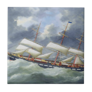Frigate Training frakt Atalanta 1885 Kakelplatta