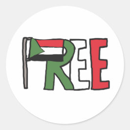 Frige Sudan Runt Klistermärke