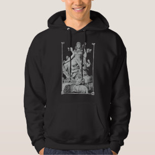 Frigga på Throne Norse Viking Mythology Gud Mor Hoodie