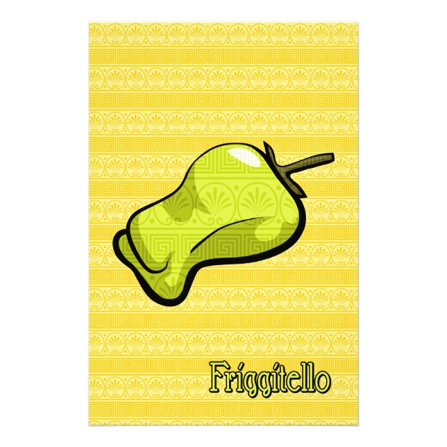 Friggitello Chilipeppar Konsttryck Fototryck (Framsidan)
