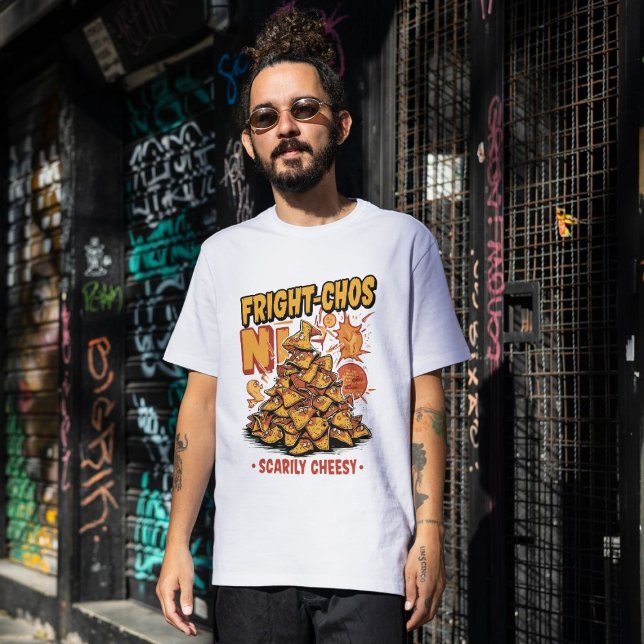 Fright-chos Halloween Spooky Nacho Joke Food Pun T Shirt (Skapare uppladdad)