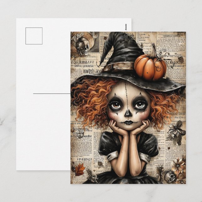 Fright & Delight Halloween Helg Vykort (Fram/baksida)